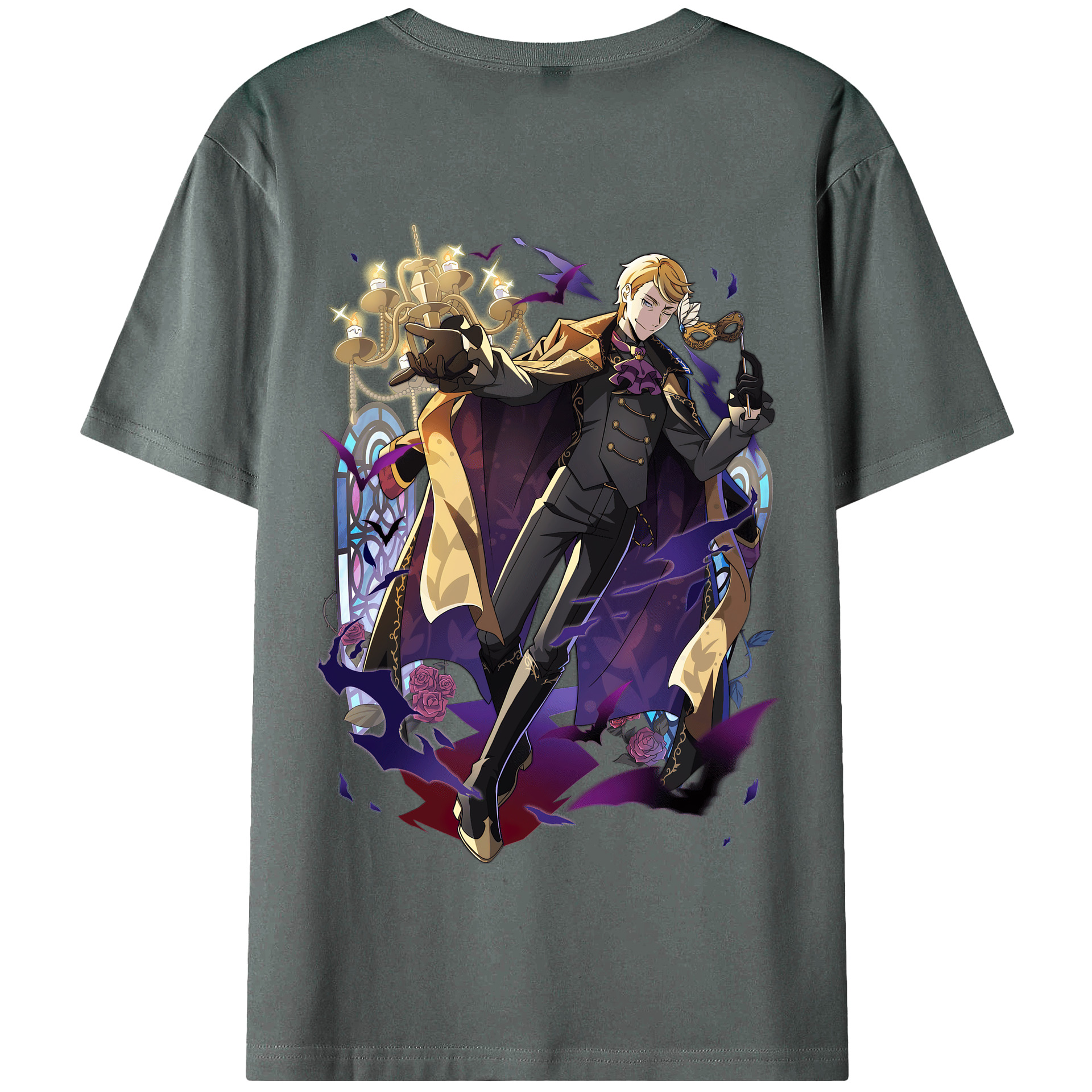 （画像用） 文豪ストレイドッグス Bungo Stray Dogs 綿100％半袖Tシャツ（背面プリント）